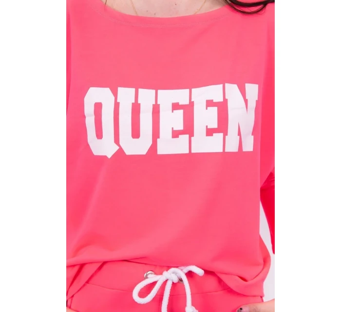 Sada s růžovým model 18744268 potiskem Queen - K-Fashion Sada s růžovým model 18744268 potiskem Queen - K-Fashion