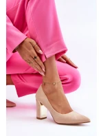 Klasické semiš lodičky Na model 21623329 Podpatku Béžove Elizabeth - Boto Klasické semiš lodičky Na model 21623329 Podpatku Béžove Elizabeth - Boto