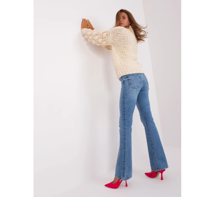 Sweter AT SW model 18895510 jasny beżowy - FPrice Sweter AT SW model 18895510 jasny beżowy - FPrice