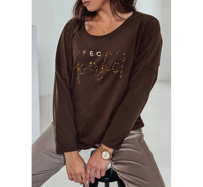 Dámska oversize blúzka PERFSTYLE chocolate FashionStreet RY2667