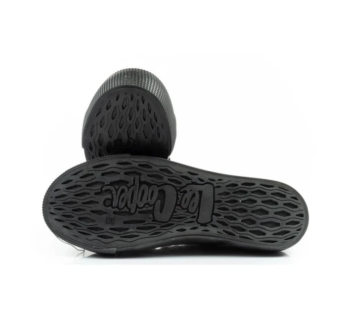 Lee Cooper Dámske športové tenisky Textilná platforma Black Women's