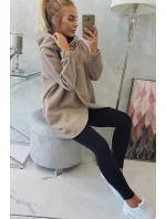 Krátka mikina na zips tmavo béžová Krátka mikina na zips tmavo béžová