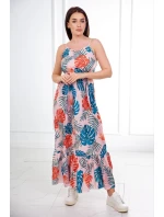 Šaty s motívom listov púdrovo ružovej Šaty s motívom listov púdrovo ružovej