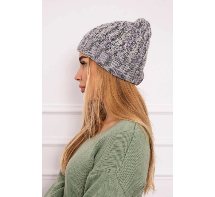 Dámska čiapka Eliza K205 grey+violet