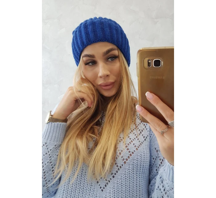 Magda chrpová čepice s lemem model 18751329 - K-Fashion Magda chrpová čepice s lemem model 18751329 - K-Fashion