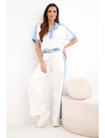 Dámska súprava s polokošeľou a širokými džínsovými nohavicami Butter and denim