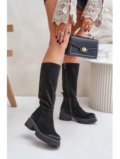 Kozačky Kolena Zateplené Černé model 21677179 - Zazoo