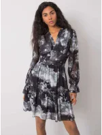 Šaty TW SK BI 1029.76 sivé čierne Šaty TW SK BI 1029.76 sivé čierne