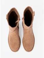 Stylové model 21290937 kotníčkové boty dámské na plochém podpatku