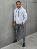 Pánska sivá mikina FashionStreet BX5462