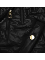 Čierna dámska vesta s kožušinovou podšívkou S'West (B8252-101)