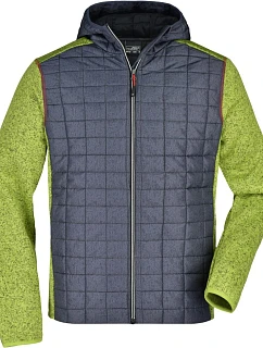 JN Pánská pletená hybridní bunda 02.0 kiwi melange/anthracite melange model 22489620 - Daiber