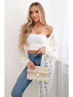 Dlhý sveter Super KID Mohér Sivá a biela Dlhý sveter Super KID Mohér Sivá a biela