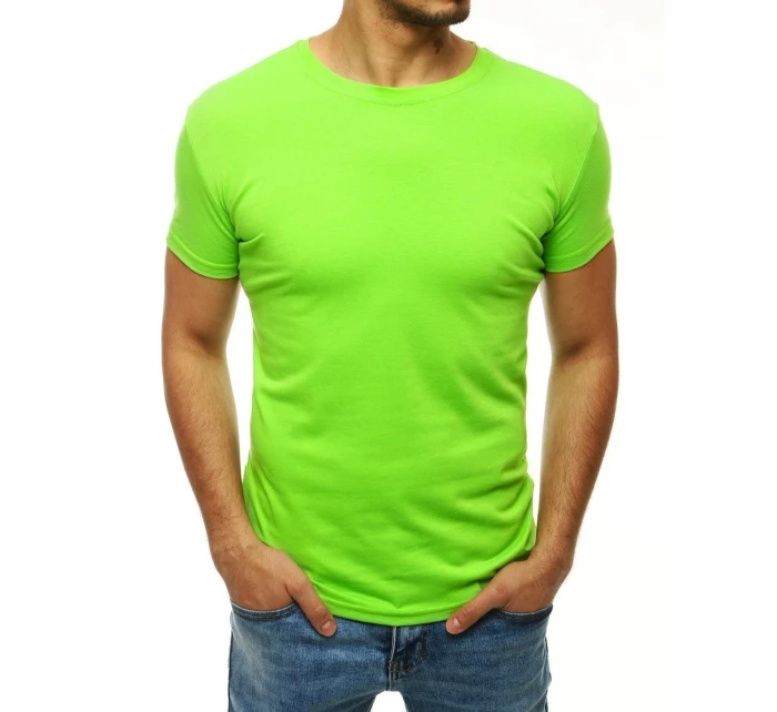 Pánské limetkově zelené tričko bez potisku Dstreet model 21962397 - FashionStreet