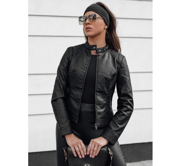 dámská kožená bunda černá Dstreet model 21980675 - FashionStreet dámská kožená bunda černá Dstreet model 21980675 - FashionStreet