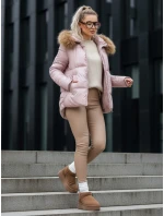 Dámská prošívaná zimní bunda pink Dstreet model 21995499 - FashionStreet Dámská prošívaná zimní bunda pink Dstreet model 21995499 - FashionStreet