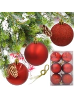 DEKORATÍVNE PLASTOVÉ OZDOBY 12KS 60MM ČERVENÉ DEKORATÍVNE PLASTOVÉ OZDOBY 12KS 60MM ČERVENÉ