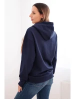Dámska mikina s kapucňou a klokaním vreckom modrá Dámska mikina s kapucňou a klokaním vreckom modrá