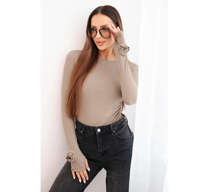 Dámska pruhovaná blúzka s bočným riasením Fango