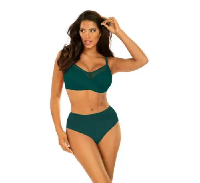 Dámske dvojdielne plavky Fashion 18 S940FA18-7 tm. zelené - Self