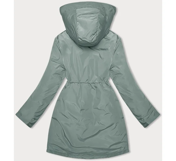 Světle zelená dámská zimní bunda s kožešinovou podšívkou Glakate model 21247441 - Miss TiTi