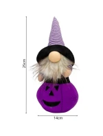 DEKORATÍVNA FIGÚRKA TEKVICA 25CM LED HALLOWEEN FIALOVÁ
