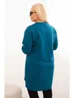 Plus veľkosť dámske šaty s 3/4 rukávom Plus veľkosť šaty s vreckami Navy