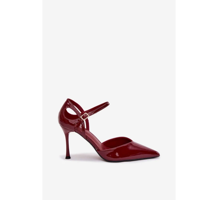 Lakované lodičky s páskem bordové Tarilin Lakované lodičky s páskem bordové Tarilin