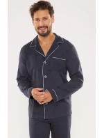 Pánské rozepínací pyžamo 729 model 19713205 dł/r M2XL - De Lafense Pánské rozepínací pyžamo 729 model 19713205 dł/r M2XL - De Lafense