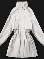 Dámska tenká bunda s vetrovým golierom Goodlookin Light Beige (P3-6302-12)
