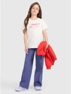 Dievčenské tepláky so širokými nohavicami 4F 4FJRAW25TTROF1598-33S