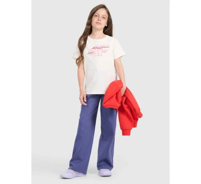 Dívčí tepláky s širokými nohavicemi model 21815709 - 4F Dívčí tepláky s širokými nohavicemi model 21815709 - 4F