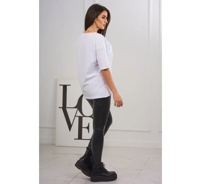 Kúzelná blúzka s potlačou biela