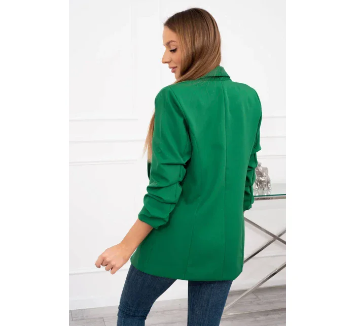 Bunda s klopou elegantní tmavě zelená