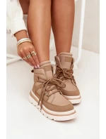 Dámské Botky Trapery Na Platformě Camel model 21705281 - Boto Dámské Botky Trapery Na Platformě Camel model 21705281 - Boto