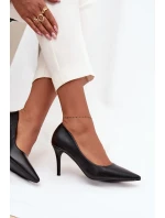 Szpilki Damskie Z Eko Skóry Czarne Sivana