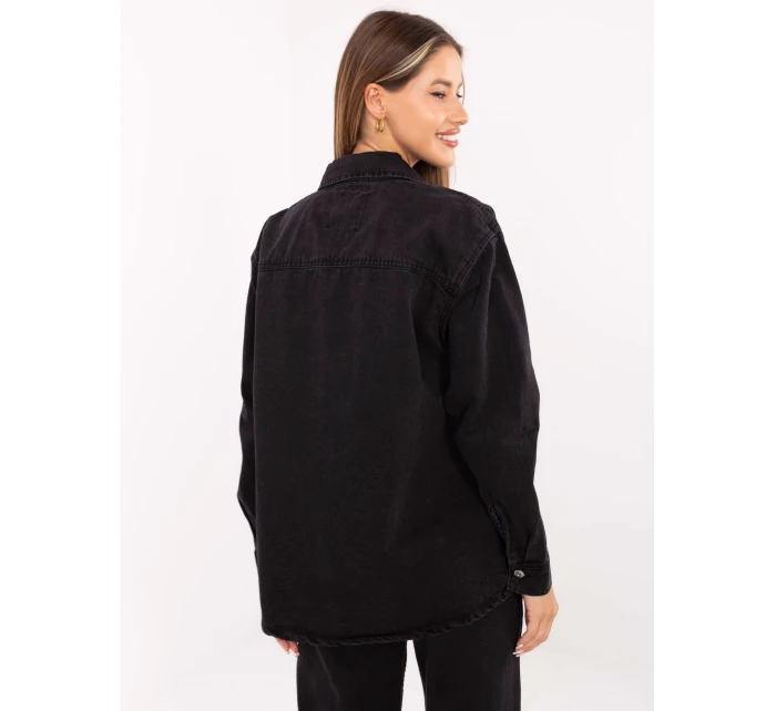 Košeľa D80026BI11280B158 čierna