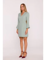 M876 Šaty so širokými manžetami - mentolové M876 Šaty so širokými manžetami - mentolové