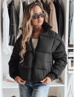 Dámská krátká zimní prošívaná bunda černá Dstreet model 21990568 - FashionStreet
