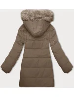 Béžová dámska zimná bunda s kapucňou J Style (16M9099-62) Béžová dámska zimná bunda s kapucňou J Style (16M9099-62)