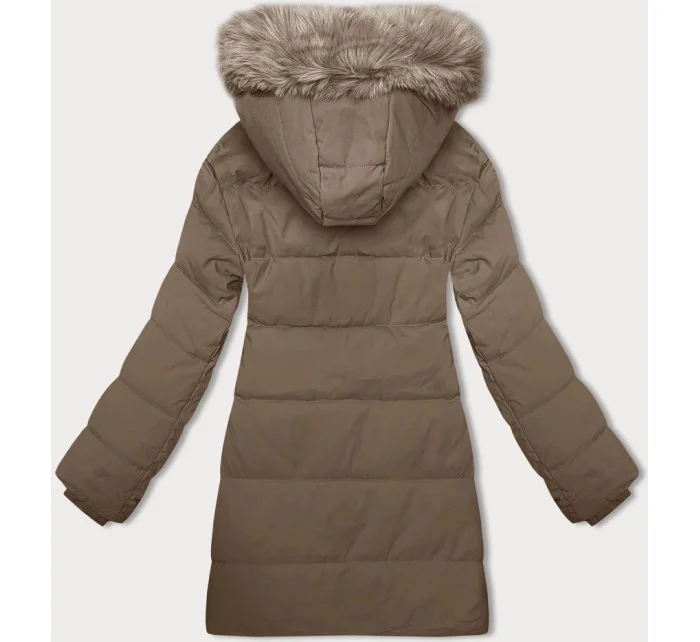 Béžová dámska zimná bunda s kapucňou J Style (16M9099-62) Béžová dámska zimná bunda s kapucňou J Style (16M9099-62)