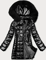 Dámska metalická bunda s kapucňou J Style Black (16M9120-392)