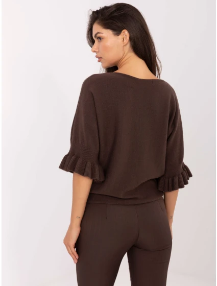 Sweter IT SW model 21302567 ciemny brązowy - FPrice