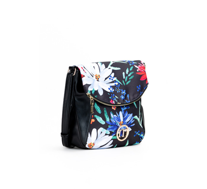 Monnari Tašky Dámska kabelka s kvetinovým motívom Multi Black