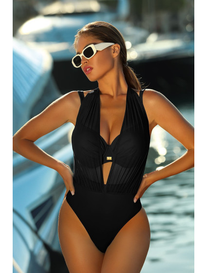Dámske jednodielne plavky Fashion 23 S1093V-19 black - Self