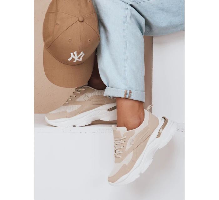 Dámské tenisky na platformě beige Dstreet model 21983193 - FashionStreet Dámské tenisky na platformě beige Dstreet model 21983193 - FashionStreet