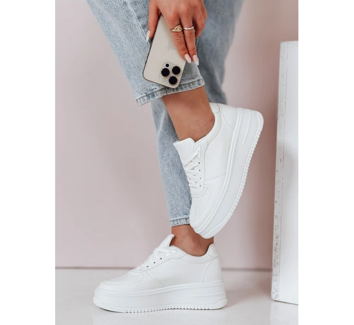 Dámske tenisky na platforme WALK ME UP white FashionStreet ZY0926