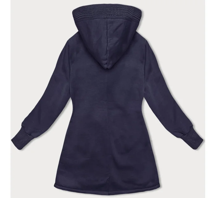 Fialová dlhá dámska mikina (AMG-321A)