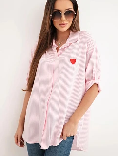 Dámske viskózové tričko s čipkovanými rukávmi a golierom béžovej farby