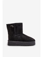 Wysokie Śniegowce Damskie Na Platformie Big Star OO274898 Czarne Wysokie Śniegowce Damskie Na Platformie Big Star OO274898 Czarne